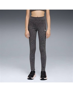 Леггинсы с анималистичным принтом для больших детей Train All Day Essentials, черный Puma