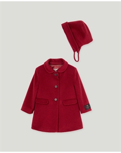 Пальто из английской ткани с капюшоном для ребенка, бордовый Coconut el corte inglés