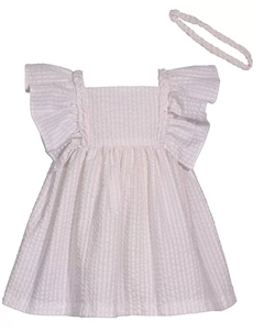 Платье для девочки с рукавами-крылышками из ткани в рубчик Bonnie baby