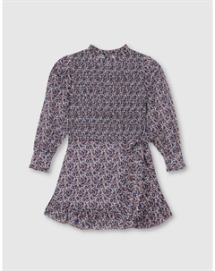 Детское платье с длинным рукавом, белое с цветочным принтом, белый Gocco