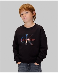 Детская толстовка с логотипом NY, черный Calvin klein