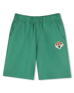 Детские бермуды зеленого цвета из хлопка Kenzo kids