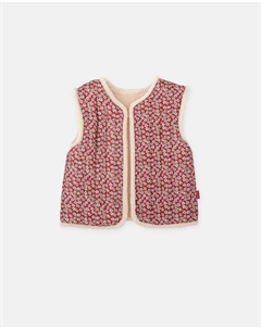 Двусторонний детский жилет с гранатовыми цветами Tutto piccolo