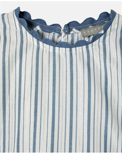 Детская укороченная блузка с длинным рукавом, фантазийной полоской и люрексом, синий Coconut el corte inglés