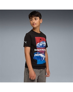 Футболка для больших детей с автоспортом Bmw M Motorsport, черный Puma