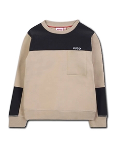 Детский свитер с длинным рукавом, бежевый Hugo