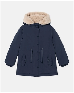 Капюшонная кофта с карманами и мехом для девочки, темно-синий Coconut el corte inglés