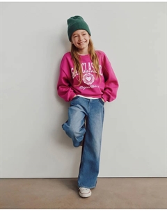 Джинсы для девочек с широкими штанинами, синий Gap