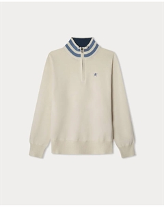 Детский свитер с половинной молнией, светло-бежевый Hackett