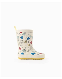 Детские резиновые сапоги с мотивом монстров эмоций, белый Zippy