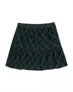 Юбка для вечеринок из органического материала с оборками для маленьких девочек, зеленый Hope & henry