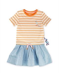 Платье Wild Flamingo, цвет creme/orange/blau Sigikid