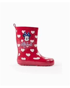 Детские сапоги с рисунком Минни, красный Zippy