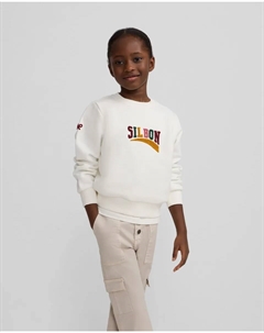 Толстовка для девочки с буквами, кремового цвета Silbon