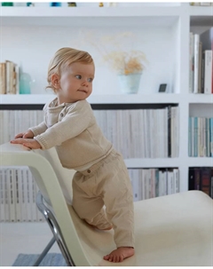 Микровельветовые брюки на подкладке, светло-бежевый Сфера