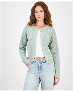 Детский кардиган с косичками и застежкой на пуговицы, зеленый Hippie rose