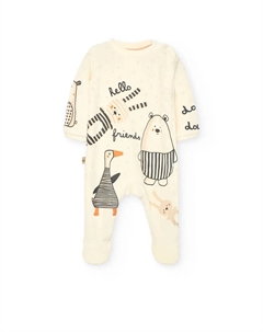 Бархатный детский комбинезон с длинным рукавом, желтый Boboli