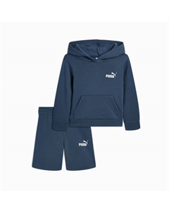 Комплект из 2 предметов: толстовка с капюшоном и шорты для малышей Matching Sets, синий Puma