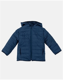 Детский пуховик с голубым капюшоном Tutto piccolo