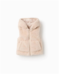 Мягкая детская жилетка с капюшоном, бежевый Zippy