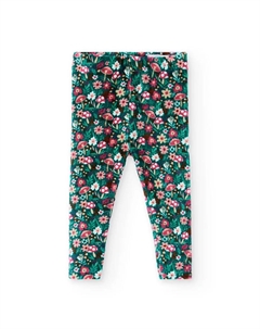 Бархатные детские леггинсы с ярким принтом, зеленый Boboli