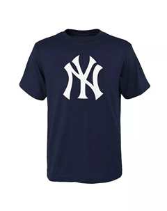 Футболка New York Yankees с основным логотипом команды для мальчиков и девочек, цвет navy Outerstuff