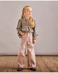 Джинсовые брюки для девочки морского цвета с передними швами Coconut el corte inglés