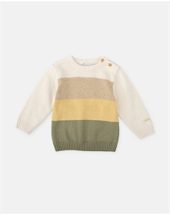 Детский вязаный джемпер в разноцветную полоску Tutto piccolo