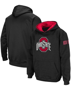 Черный пуловер с капюшоном и большим логотипом Big Boys Ohio State Buckeyes, черный Stadium athletic