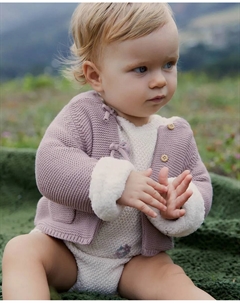 Вязаное пальто, розово-сиреневый Сфера