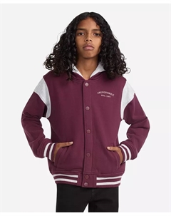 Мальчиковая утепленная куртка-бомбер с капюшоном, фиолетовый Abercrombie kids