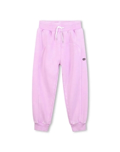 Детские спортивные брюки для девочки однотонного фиолетового цвета Hugo