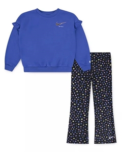 Детский комплект для девочек: худи и леггинсы Femme с принтом по всей поверхности, мультиколор Nike