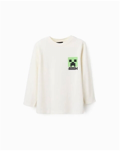 Детская футболка 100% хлопок с мотивом Minecraft, белый Zippy