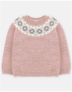 Детский джемпер с контрастной розовой каймой Martin aranda