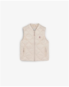 Стеганый жилет для девочки с вышитым логотипом, белый Scalpers