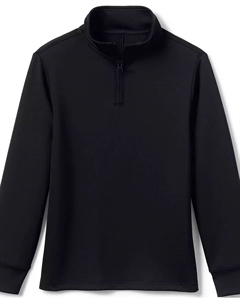 Детская активная толстовка с молнией на четверть, черный Lands' end