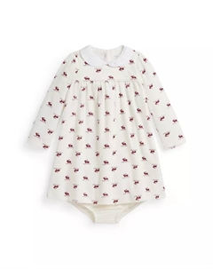 Детский комплект для девочек из платья и панталонов, белый Polo ralph lauren