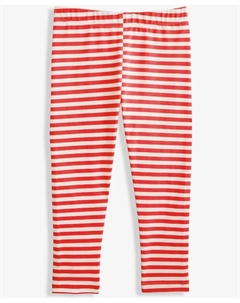 Детские полосатые легинсы на резинке для девочек 2T-4T, красный Epic threads