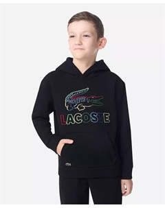 Бойс 8-20 худи с вышитым логотипом, черный Lacoste
