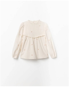 Блузка с вышивкой добби, светло-бежевый Сфера