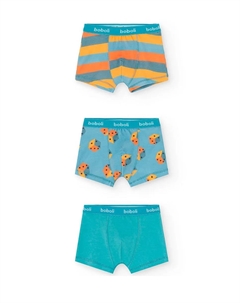 Набор из 3 хлопковых боксеров для мальчиков с принтом, мультиколор Boboli