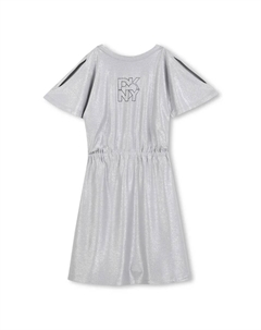 Детское платье с короткими рукавами, серебряный Dkny