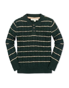 Детский пуловер с длинным рукавом и локтевыми заплатками, зеленый Hope & henry