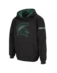 Черный пуловер с капюшоном и большим логотипом Big Boys Michigan State Spartans Stadium athletic