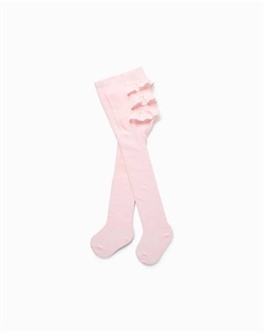 Детские колготки с оборками и английской вышивкой, светло-розовый Zippy