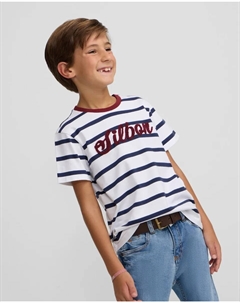 Детская футболка в полоску, темно-синий Silbon