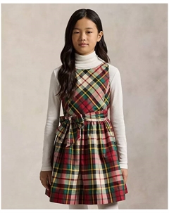 Детское платье без рукавов из тафты в клетку для девочек 7-16 лет, мультиколор Polo ralph lauren