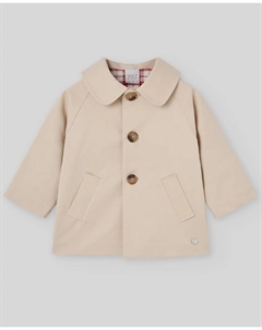 Детское пальто в клетку из коллекции Acebo PAZ Rodríguez, бежевый Paz rodriguez