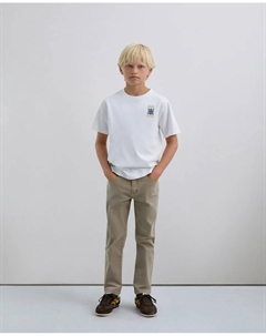 Детская хлопковая футболка с короткими рукавами, белый Scalpers